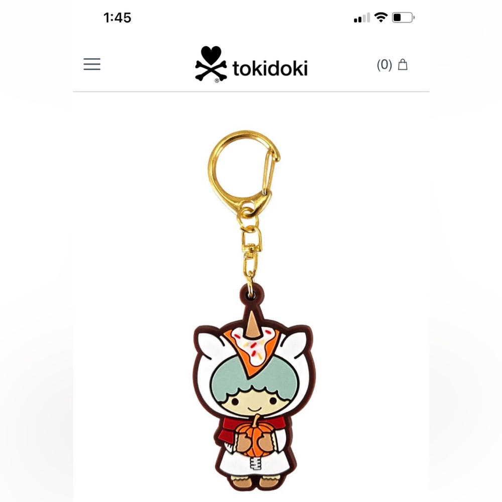tokidoki x Hello Kitty - Pumpkin Spice Rubber Keychain - Style is Kiki - Picture 6 of 6